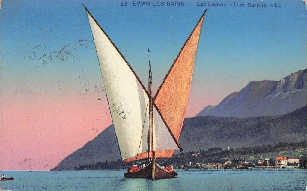 702-298-035 Evian-Les-Bains Lac Leman Une Barque., Verzamelen, Verzenden, Voor 1920, Overig Europa
