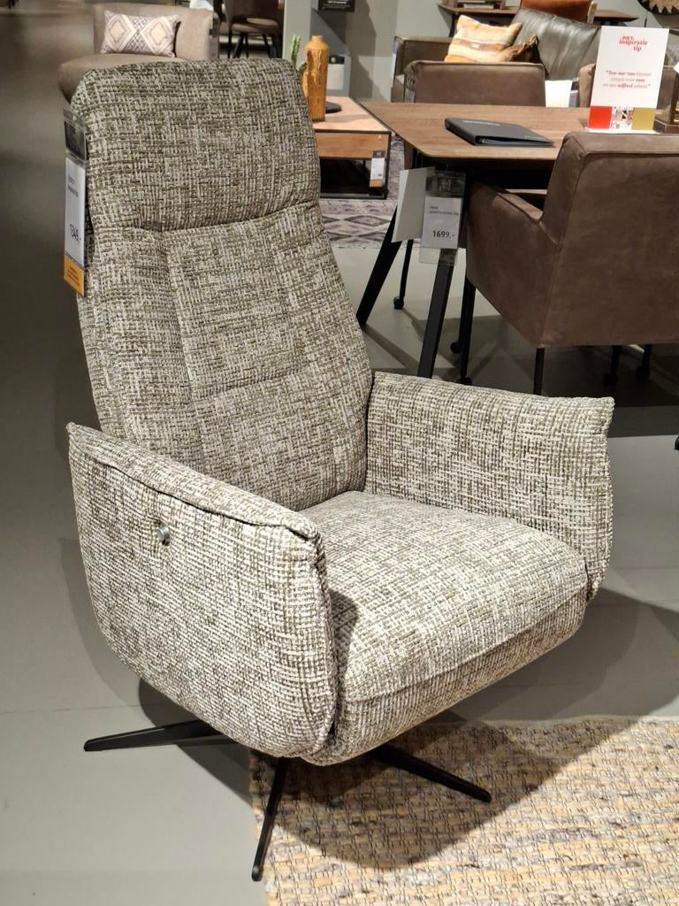 Showroommodel Relaxfauteuil Telesto, Huis en Inrichting, Ophalen, Nieuw, Stof