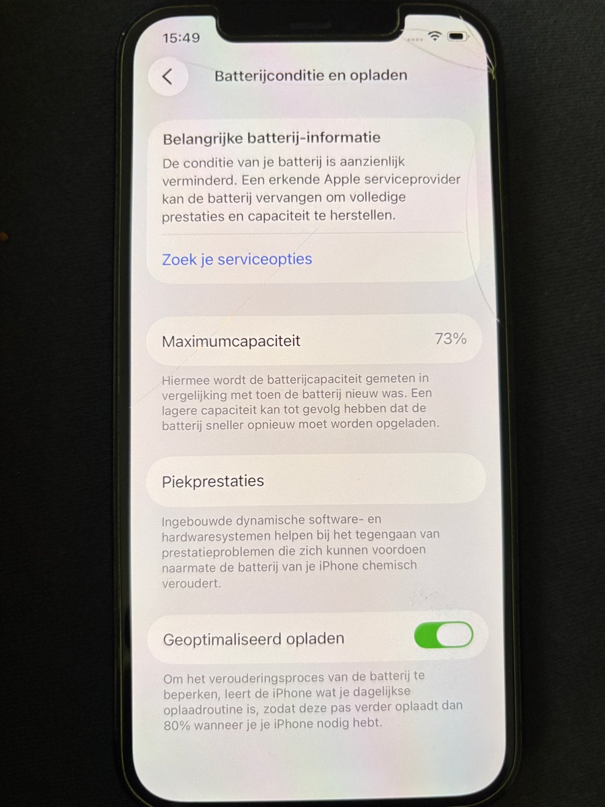 Foto 4 van iPhone 12 Pro Max 128GB Blauw - Batterij 73%