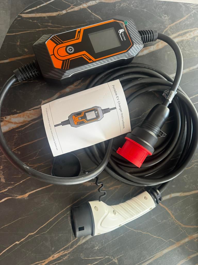 Mobiele EV Laadkabel 3-fase (krachtstroom) - 11 KW CEEType 2, Ophalen of Verzenden, Nieuw, Universele onderdelen