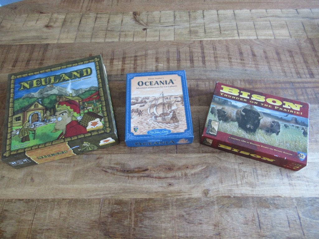 3 mooie complete oude spellen. Neuland Oceania Bison, Ophalen of Verzenden, Zo goed als nieuw