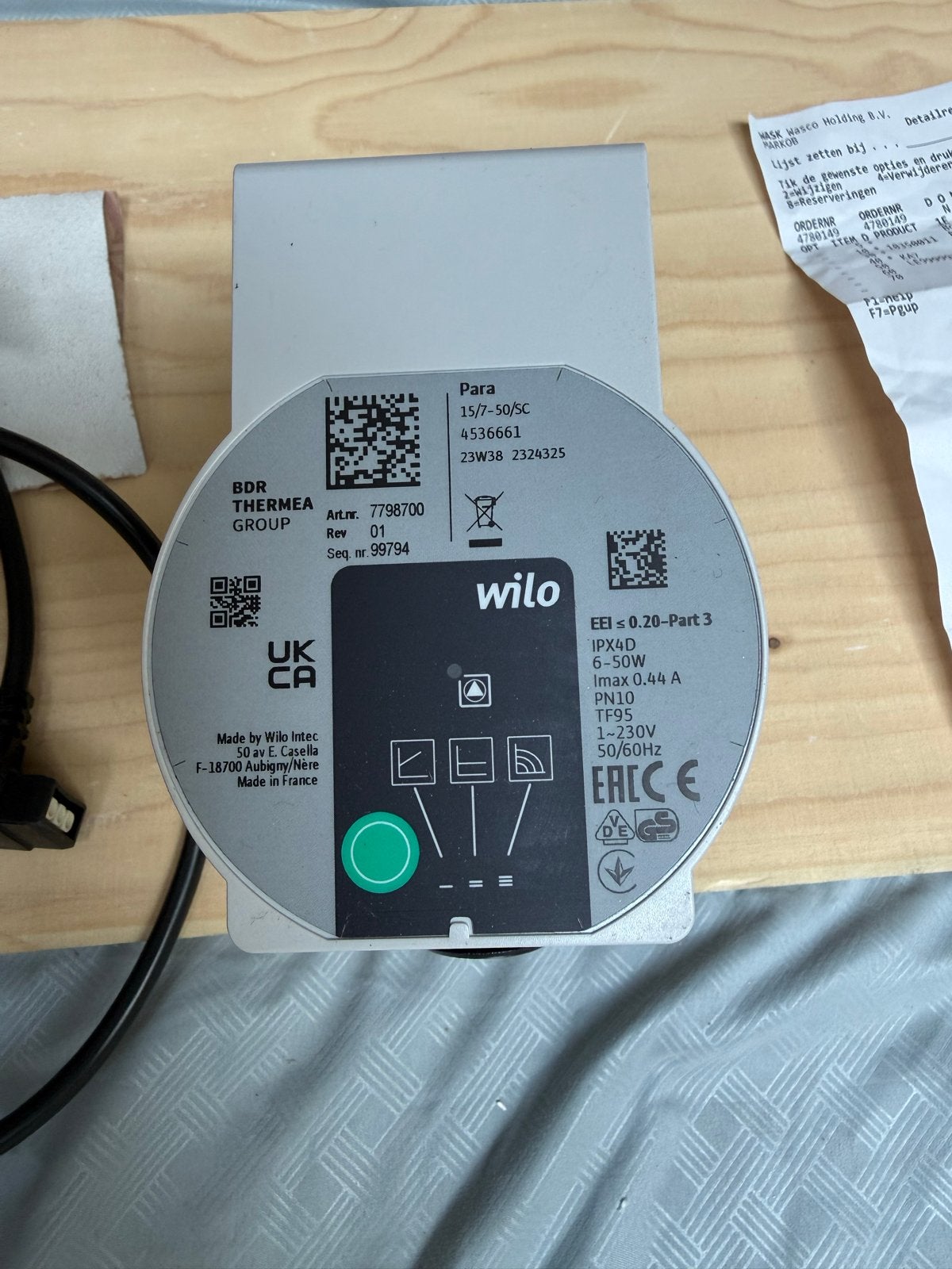 Wilo Para 15-130/7-50/SC-6 circulatiepomp, Tuin en Terras, Waterpompen, Ophalen of Verzenden, Nieuw, Elektrisch, Overige typen