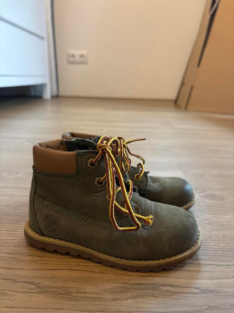 Timberland schoenen maat 22 - Groen, Kinderen en Baby's, Ophalen of Verzenden, Gebruikt, Jongen of Meisje, Laarzen
