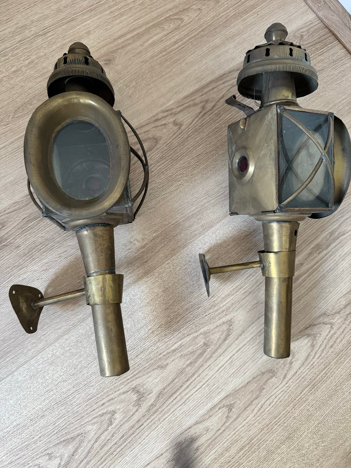 Antieke koetslantaarns - originele staat, Antiek en Kunst, Ophalen