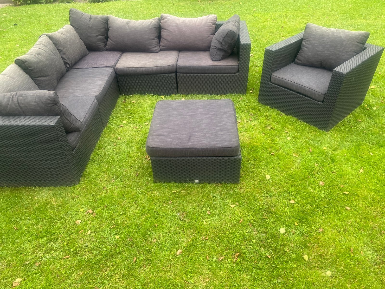 PR Design Loungeset / Tuinset 240x240 cm met stoel en locker, Tuin en Terras, Tuinsets en Loungesets, Ophalen, Kunststof, Gebruikt