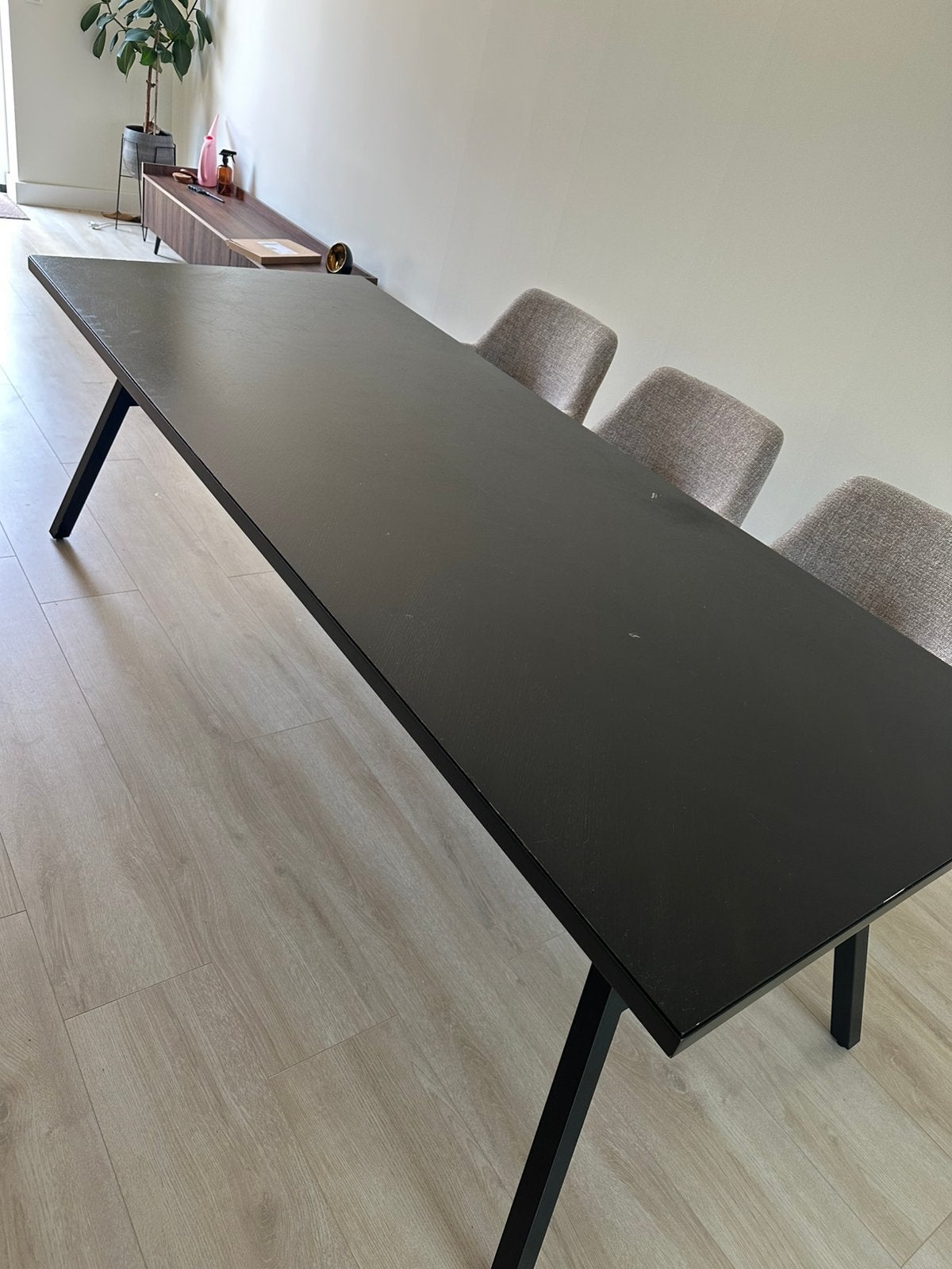 Zuiver eettafel 220x90, Ophalen, 200 cm of meer, 50 tot 100 cm, Zo goed als nieuw