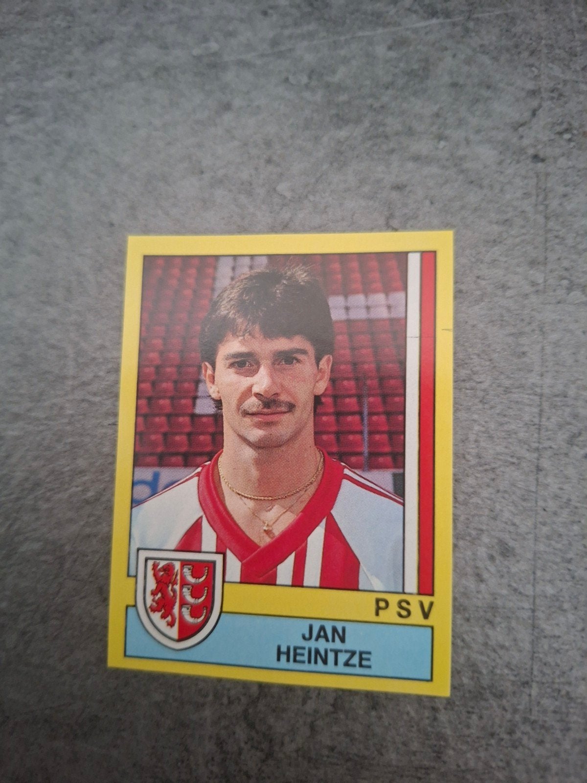 Panini sticker Voetbal 90. Jan Heintze PSV Eindhoven., Ophalen of Verzenden, Zo goed als nieuw, Sticker