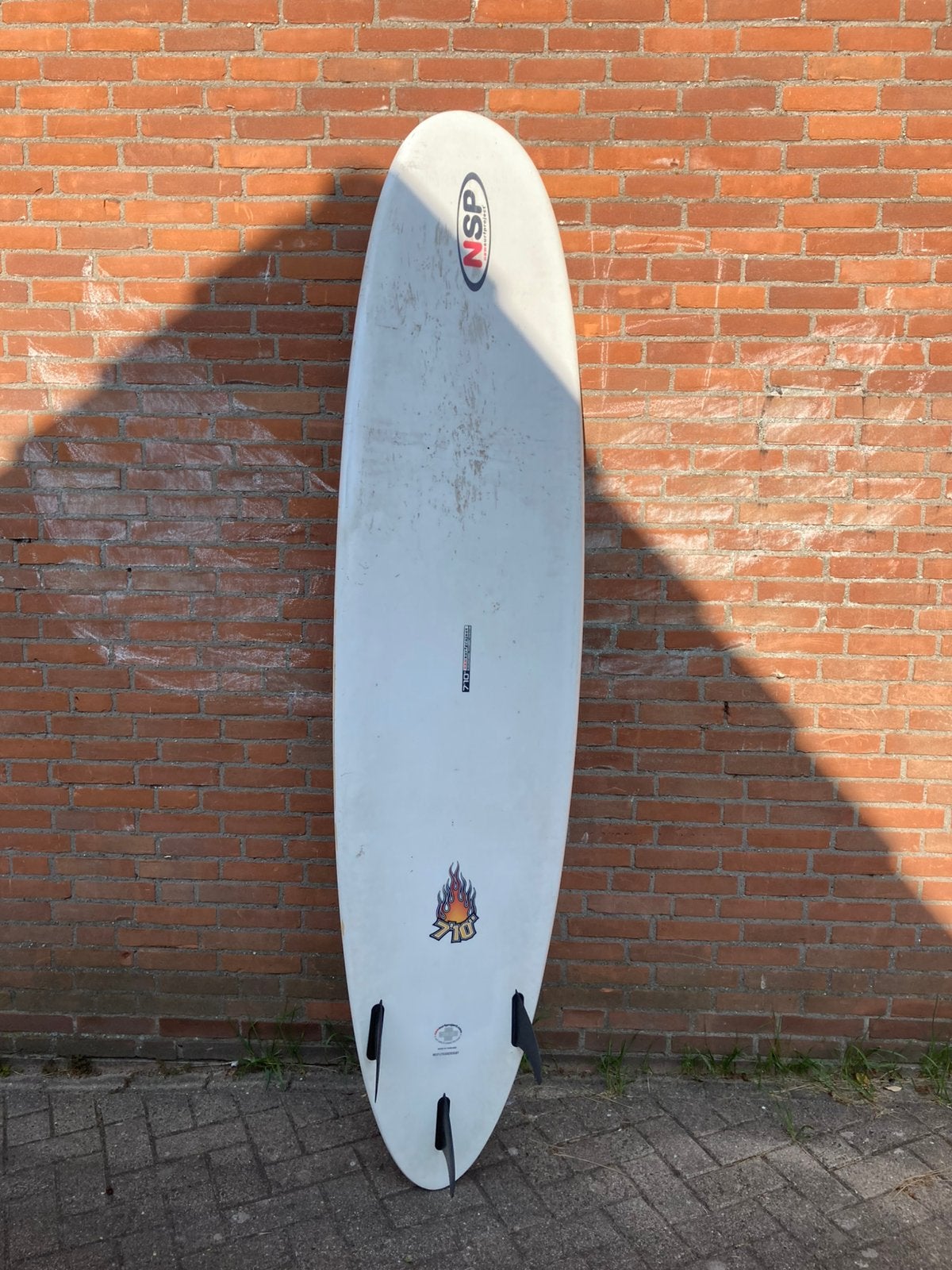 NSP surfboard 7’10, Watersport en Boten, Golfsurfen, Ophalen, Gebruikt, Funboard, Met vinnen
