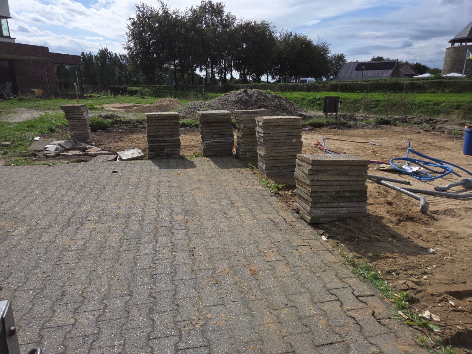 Grindtegels 60x40, Ophalen, Gebruikt, Overige materialen