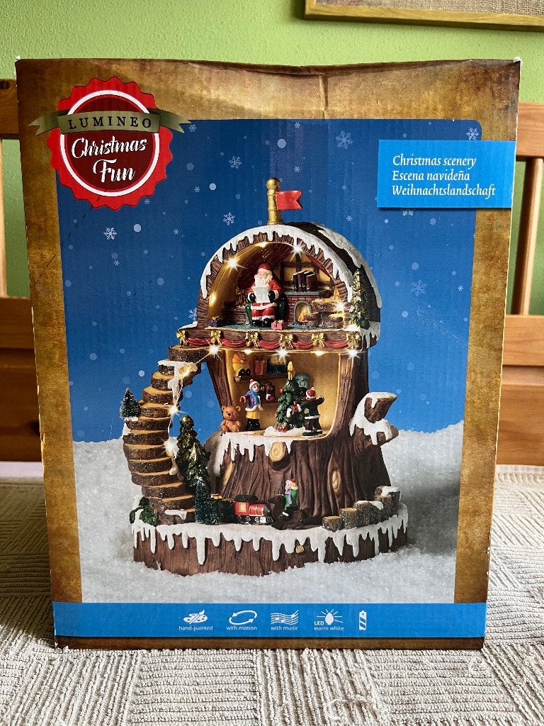 Kerstlandschap met licht en muziek, Diversen, Kerst, Gebruikt, Ophalen