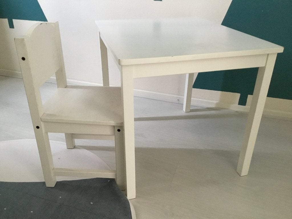 Kinderstoel sundvik en kindertafel kritter ikea, Ophalen, Gebruikt, Tafel(s) en Stoel(en)