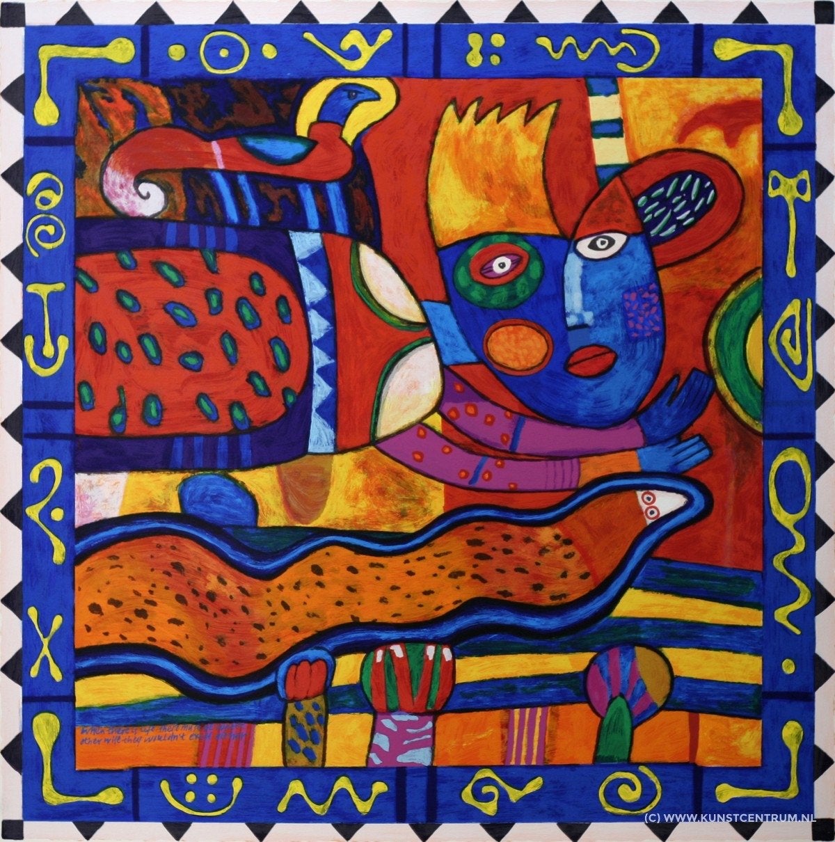 Clemens Briels gesigneerd beperkte oplage zeefdruk groot, Antiek en Kunst, Ophalen, Abstract, Achter glas, Zeefdruk