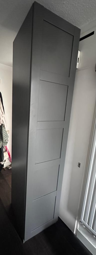 PAX kast Ikea donker grijs/antraciet, Ophalen, 200 cm of meer, 50 tot 100 cm, Zo goed als nieuw