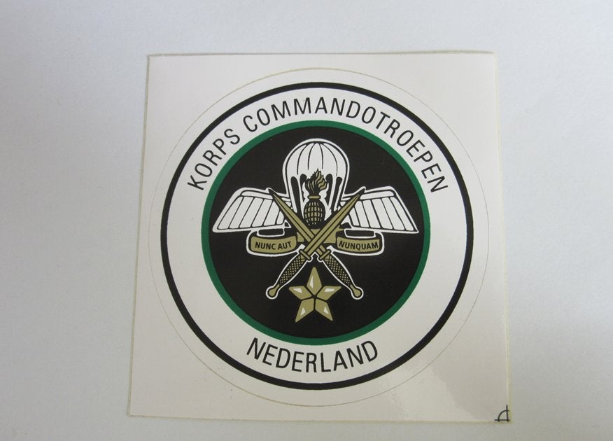 Korps Commando Troepen Nederland sticker, Verzenden, Landmacht, Nederland, Overige typen