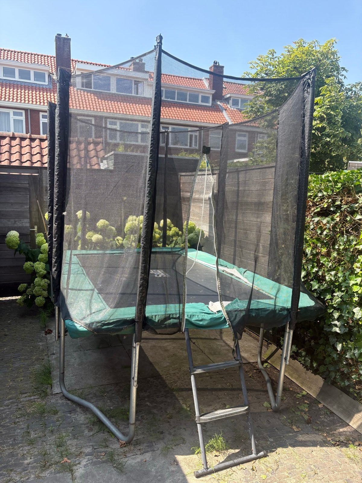 Salta trampoline rechthoekig met veiligheidsnet en ladder, Kinderen en Baby's, Speelgoed | Buiten | Trampolines, Ophalen, Gebruikt