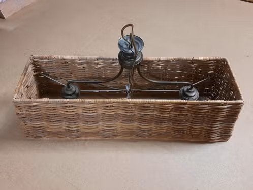 Rieten hanglamp, Ophalen, Gebruikt, Natuurlijk materiaal, Landelijk