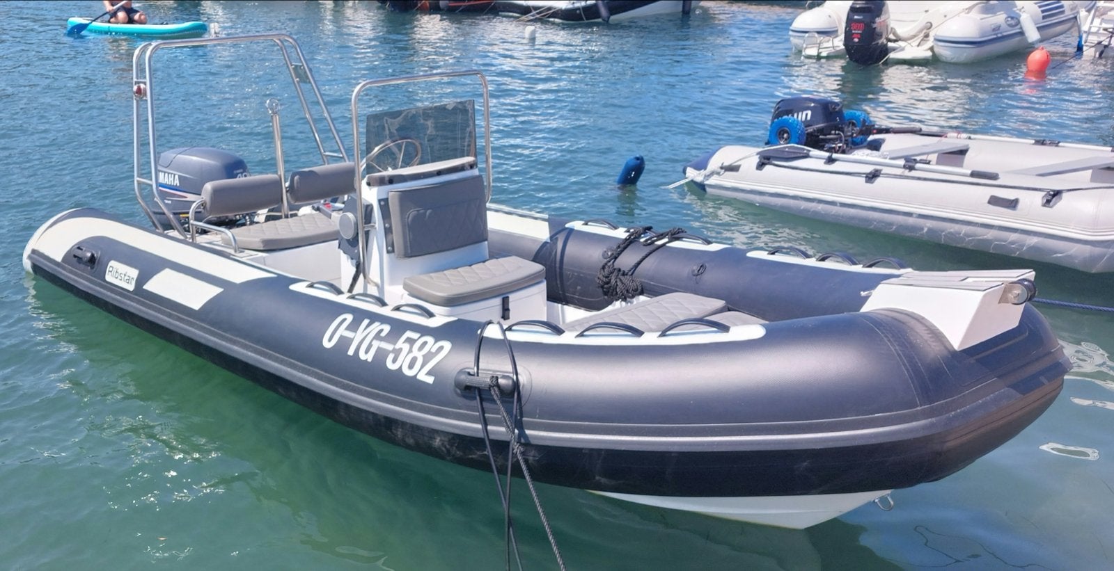 Ribstar RIB met Yamaha 40pk, Bluetooth radio en verlichting, Overige merken, Zonnedek, Gebruikt, Buitenboordmotor
