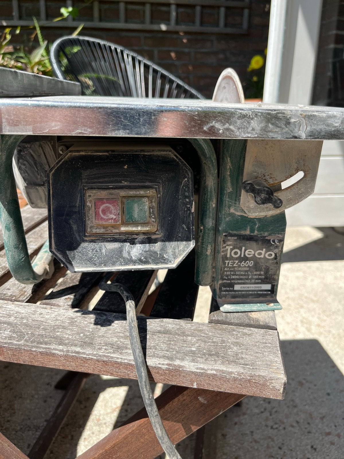 Toledo TEZ-600 Tegelzaagmachine - Gebruikt, Doe-het-zelf en Verbouw, Gereedschap | Zaagmachines, Gebruikt, Overige typen, 600 tot 1200 watt