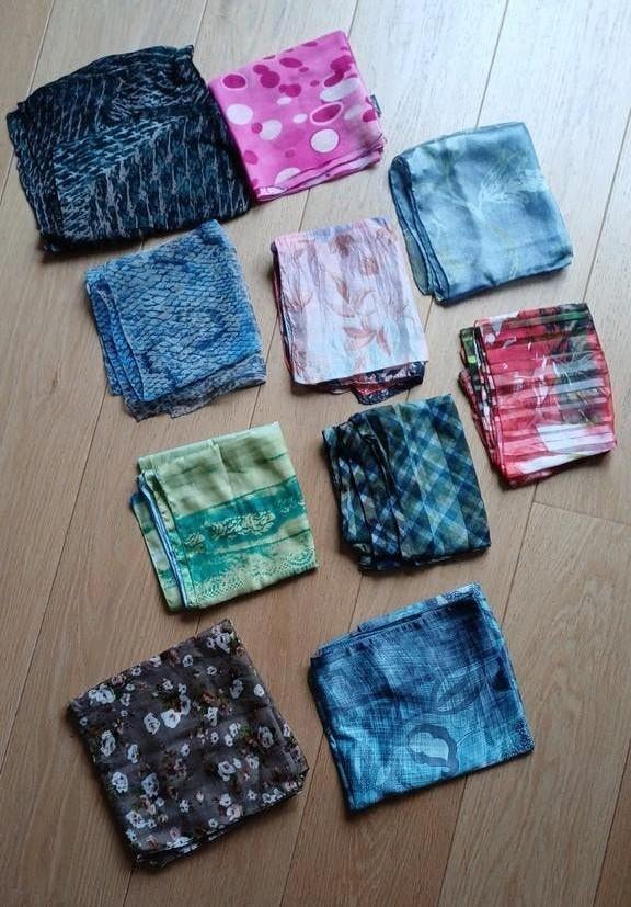 10 Dames sjaaltjes /shawls, Ophalen of Verzenden, Zo goed als nieuw, Sjaal