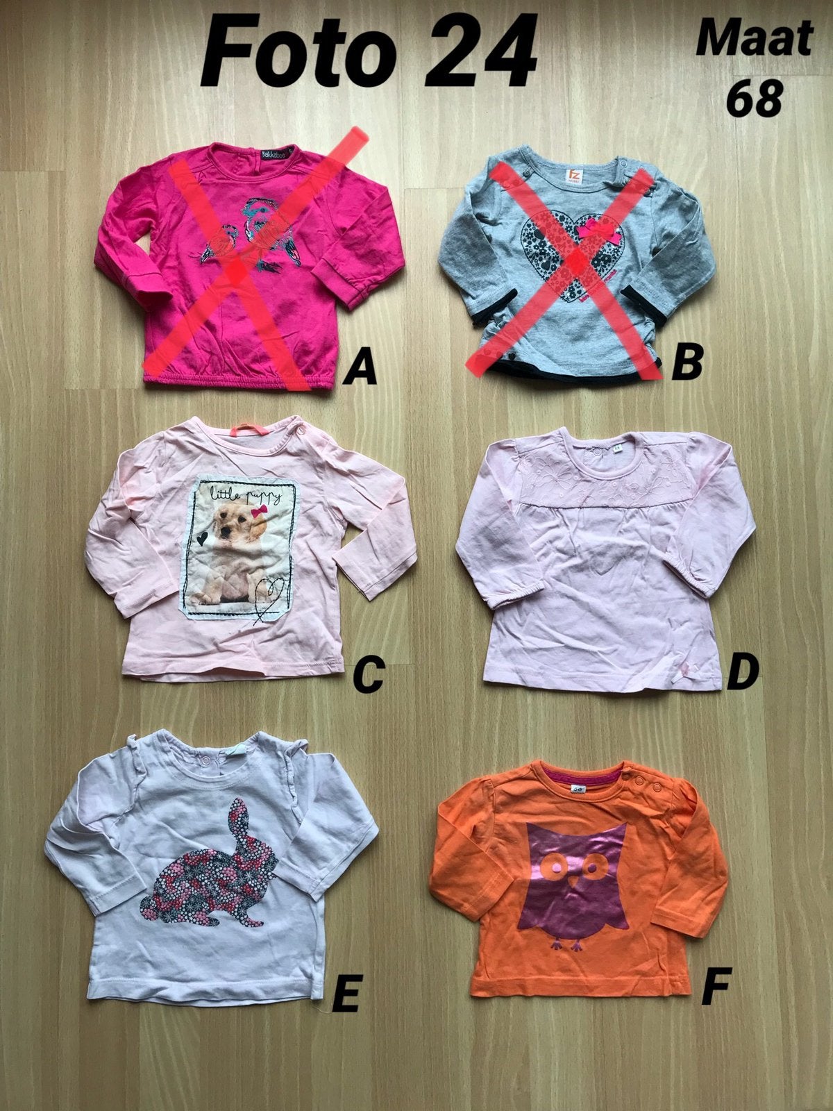 Longsleeve meisje maat 68 zgan *foto 24*, Kinderen en Baby's, Babykleding | Maat 68, Ophalen of Verzenden, Zo goed als nieuw, Meisje