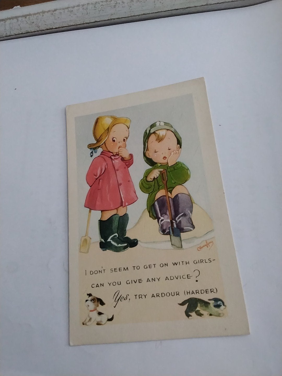 Vintage KARDONIA POST CARD - Cherry Gay Series P/L A/12, Verzamelen, Ophalen of Verzenden, 1940 tot 1960, Ongelopen