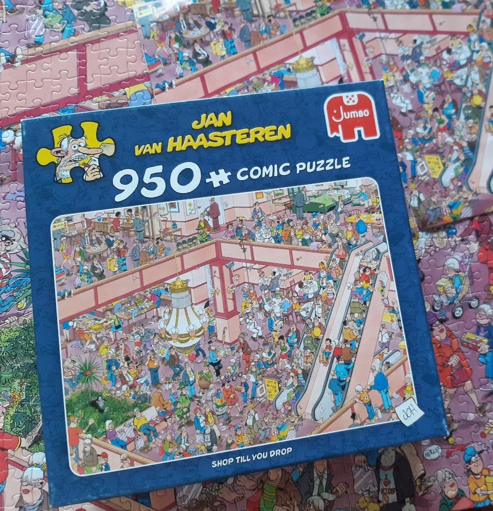 Puzzel Jan van Haasteren 950 stukjes : Shop till you drop, Ophalen of Verzenden, 500 t/m 1500 stukjes, Zo goed als nieuw