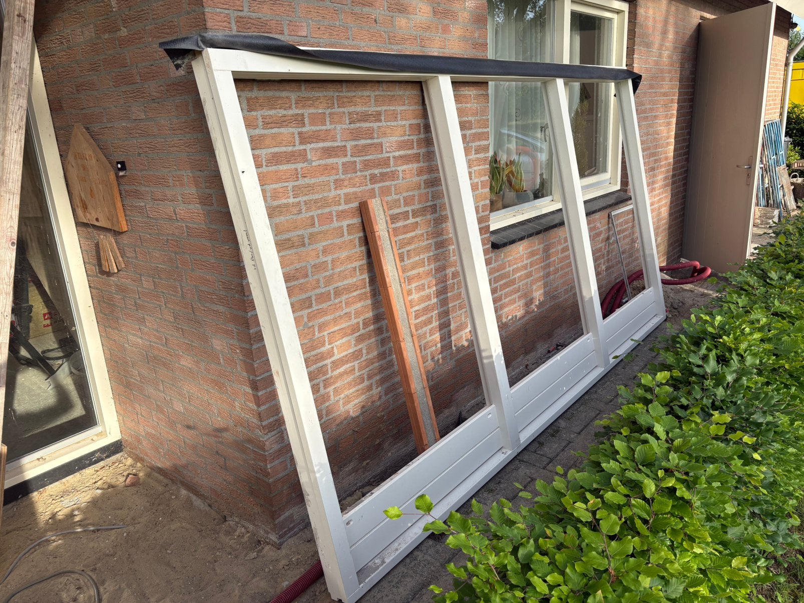 Kozijn met dubbel glas, Doe-het-zelf en Verbouw, Kozijnen en Schuifpuien, Ophalen, Nieuw, 150 tot 225 cm, Inclusief glas