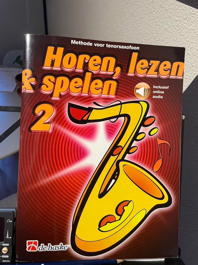 Horen, lezen en spelen - deel 2 - tenorsaxofoon, Muziek en Instrumenten, Blaasinstrumenten | Saxofoons, Ophalen of Verzenden, Zo goed als nieuw