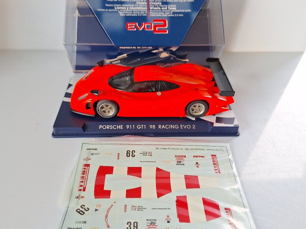 Fly Racing EVO 2R Motor Orange Porsche 911 GT1 98 Ref 07002, Overige merken, Racebaan, Fly, Nieuw