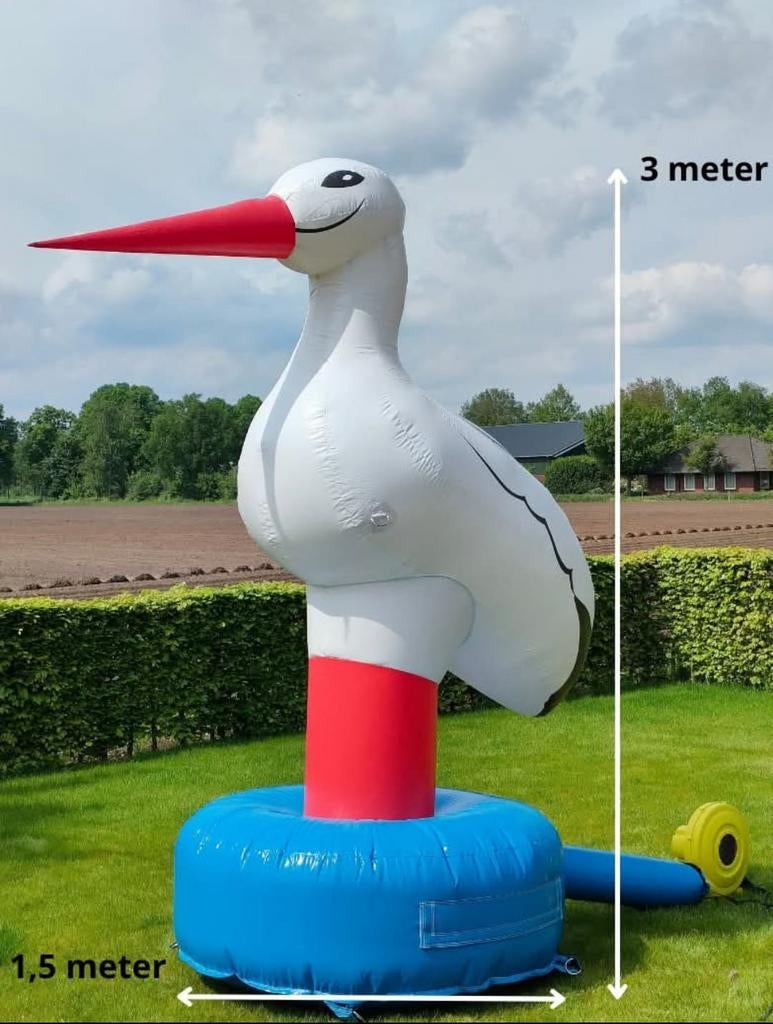 Opblaasbare  Ooievaar, Ophalen of Verzenden