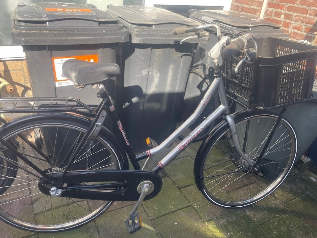 28" Batavus met krat, 58 cm, versnellingen, licht en slot!, Ophalen, Gebruikt, Versnellingen, Batavus