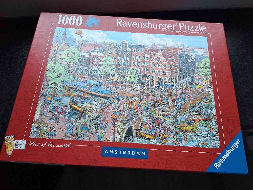 Ravensburger Legpuzzel Amsterdam 1000 stukjes, Ophalen of Verzenden, 500 t/m 1500 stukjes, Zo goed als nieuw, Legpuzzel