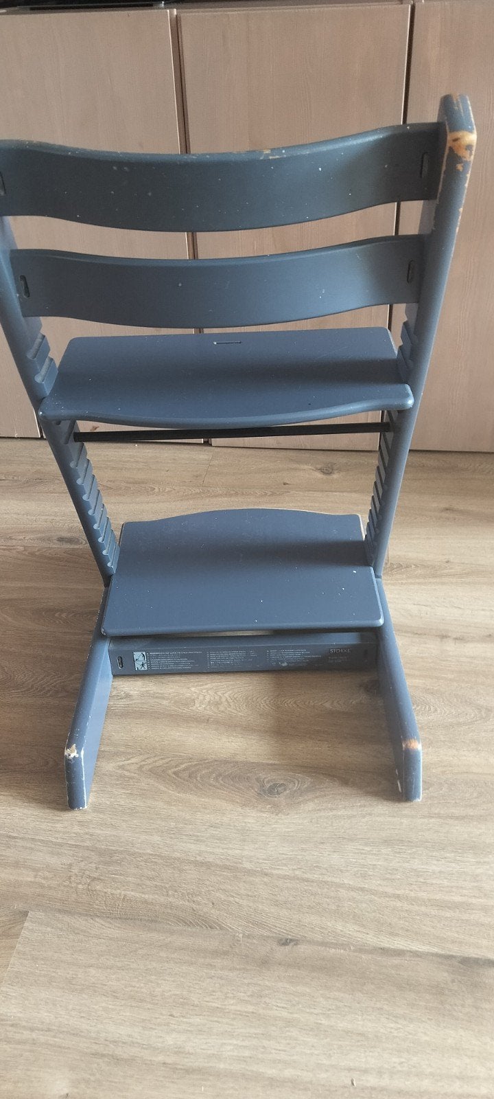Stokke Tripp Trapp Donkerblauw Originele Lak & Sticker, Kinderen en Baby's, Kinderstoelen, Ophalen, Gebruikt, Meegroeistoel