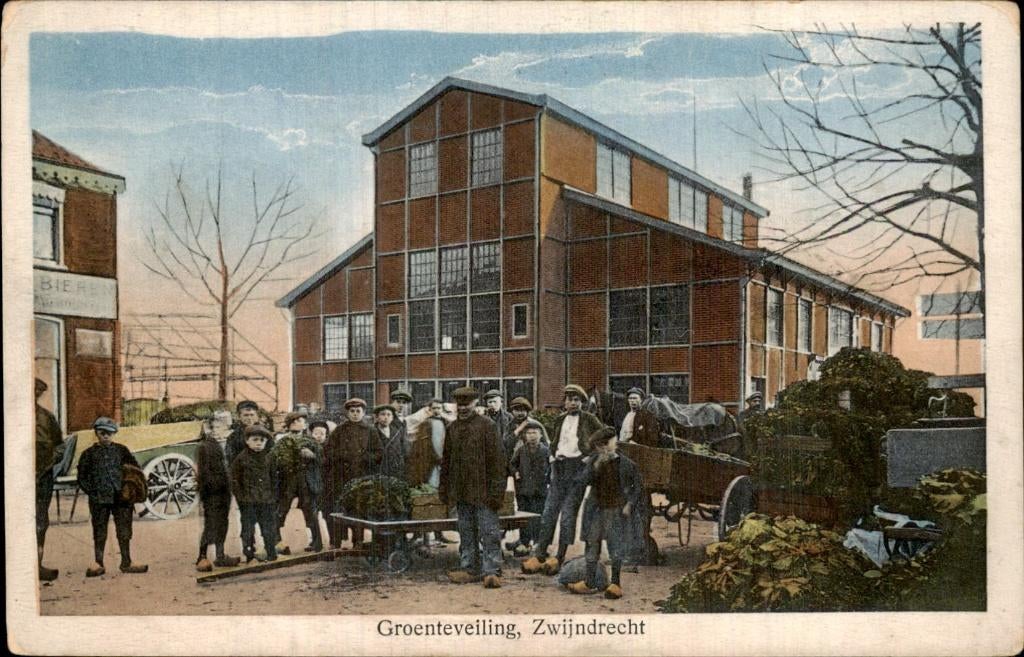 Zwijndrecht - Groenteveiling - Veilinggebouw, Ophalen of Verzenden, Voor 1920, Ongelopen, Zuid-Holland