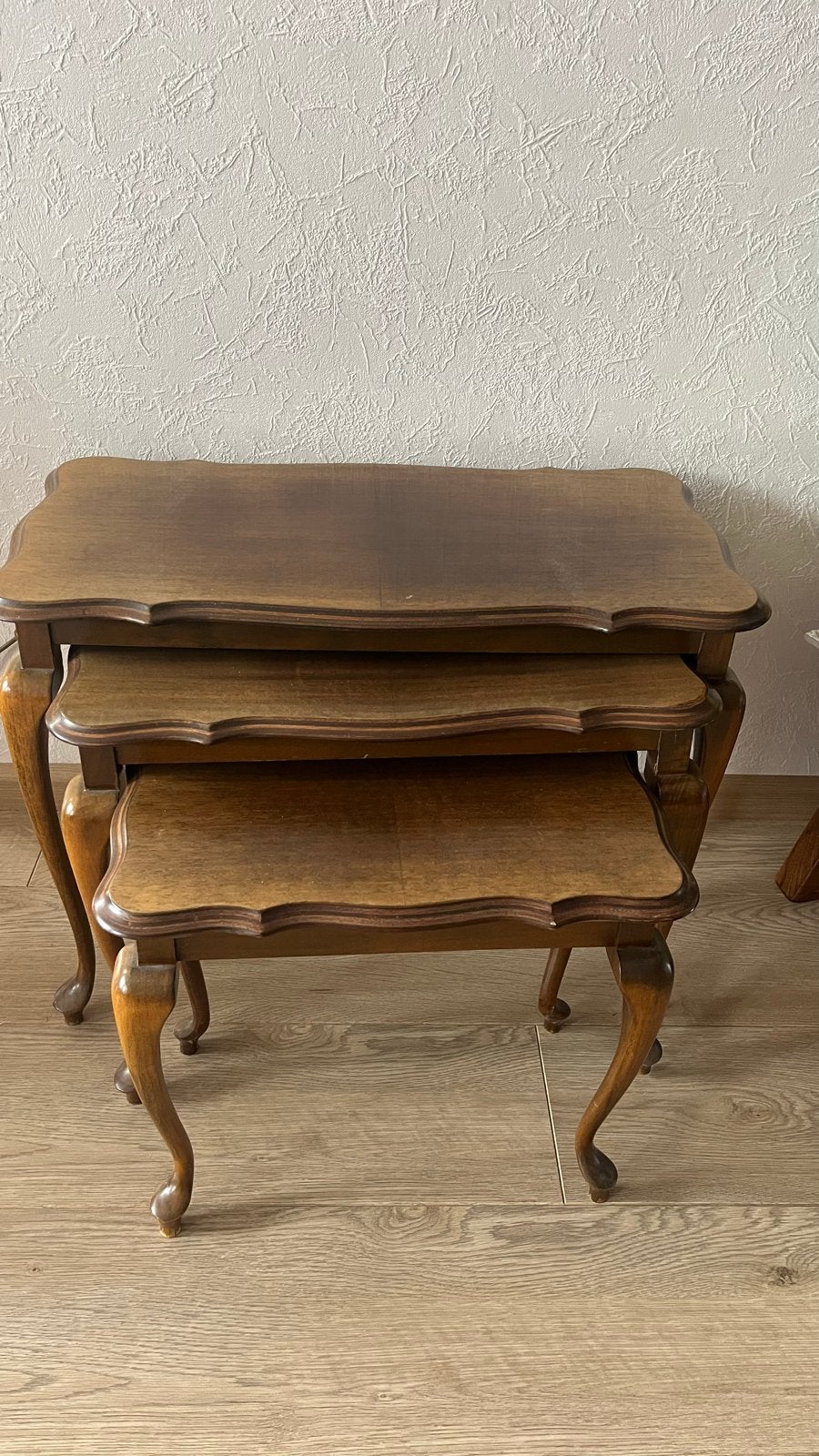 Set van 3 antieke bijzettafels - In elkaar schuifbaar, Antiek en Kunst, Ophalen