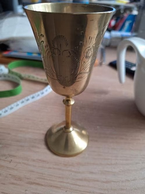 Messing bokaal h, Ophalen of Verzenden