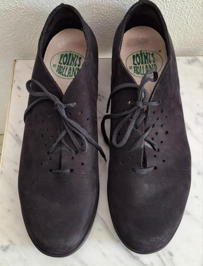 Loints of Holland zwarte schoenen 39 met klein hakje, Ophalen of Verzenden, Zo goed als nieuw, Zwart, Sneakers of Gympen