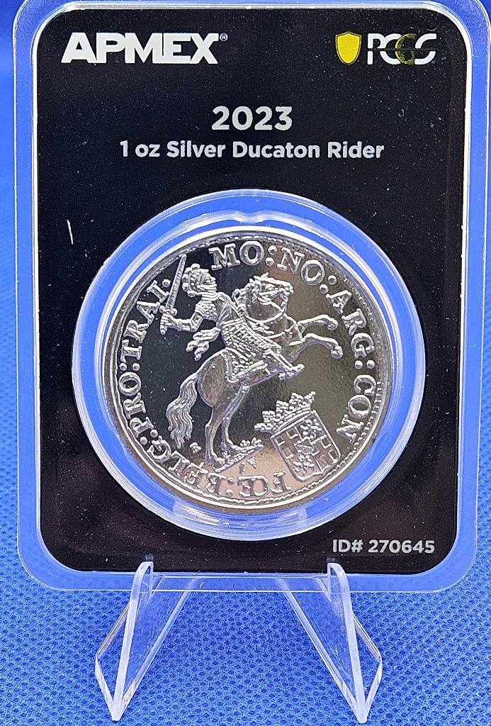 (7699) APMEX    COIN CARD RESTRIKE DUCATON 2025, Vóór koninkrijk, Setje, Zilver, Overige waardes