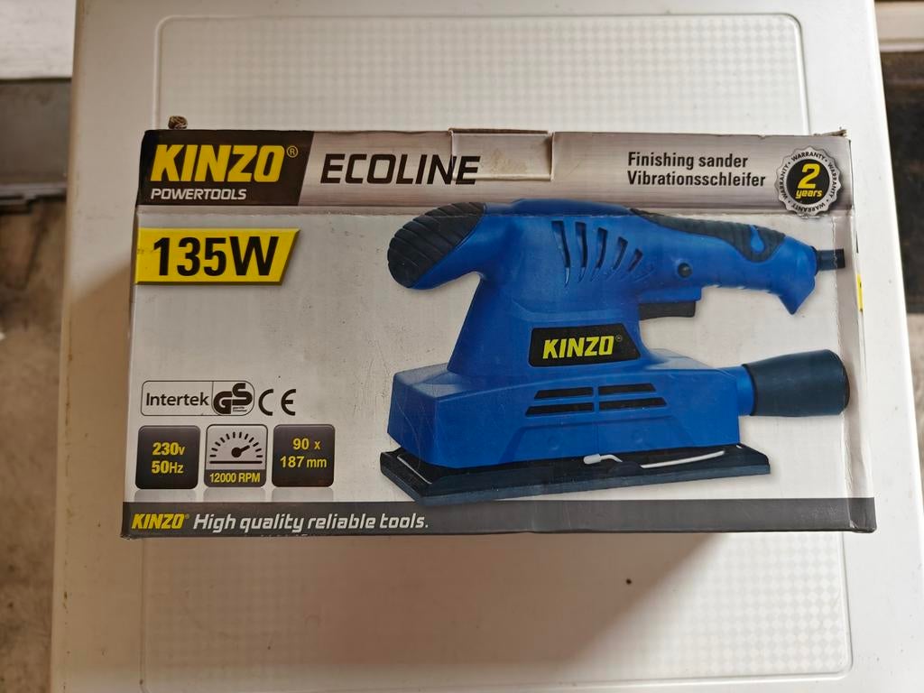 Kinzo vlakschuurmachine NIEUW, Doe-het-zelf en Verbouw, Gereedschap | Schuurmachines, Ophalen of Verzenden, Nieuw, Minder dan 600 watt