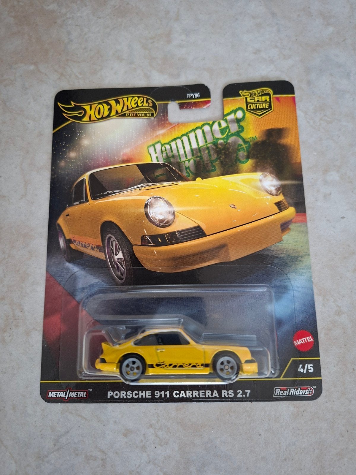 Hot Wheels Premium Porsche 911 Carrera RS 2.7 (Geel), Ophalen of Verzenden, Nieuw, Auto