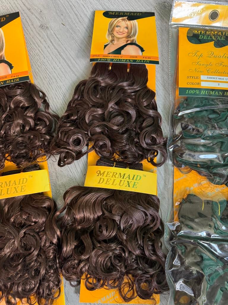 Vintage MERMAID DELUXE Echt Haar Extensions F4-33, Ophalen of Verzenden, Zo goed als nieuw, Pruik of Haarverlenging