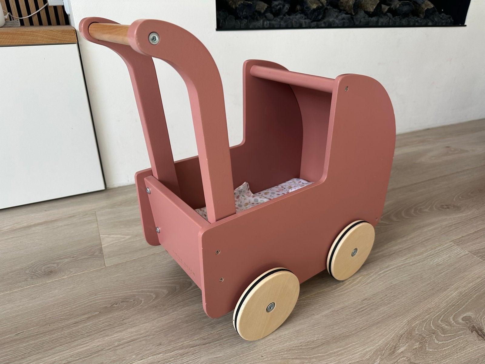 Little Dutch Houten poppenwagen roze, Ophalen, Gebruikt, Overige typen