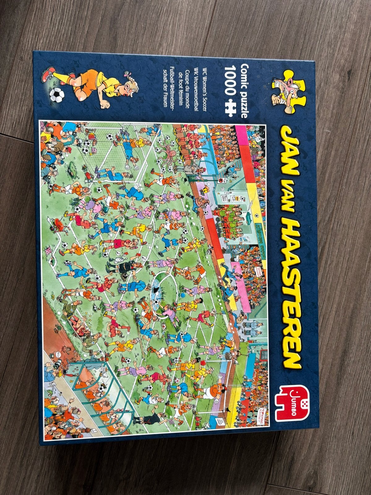 Jan van Haasteren WK Vrouwenvoetbal 1000 stukjes, Ophalen, 500 t/m 1500 stukjes, Zo goed als nieuw, Legpuzzel