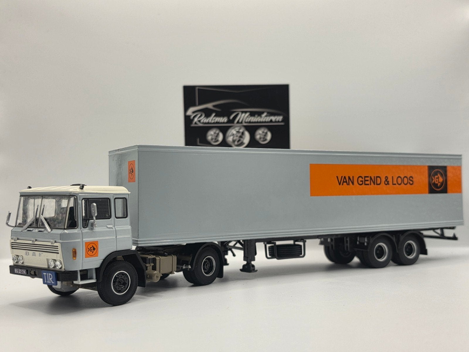 Gend en Loos; DAF 2600 4x2 Classic Kasten Oplegger 1:50 WSI, Ophalen of Verzenden, Zo goed als nieuw, Bus of Vrachtwagen, Wsi
