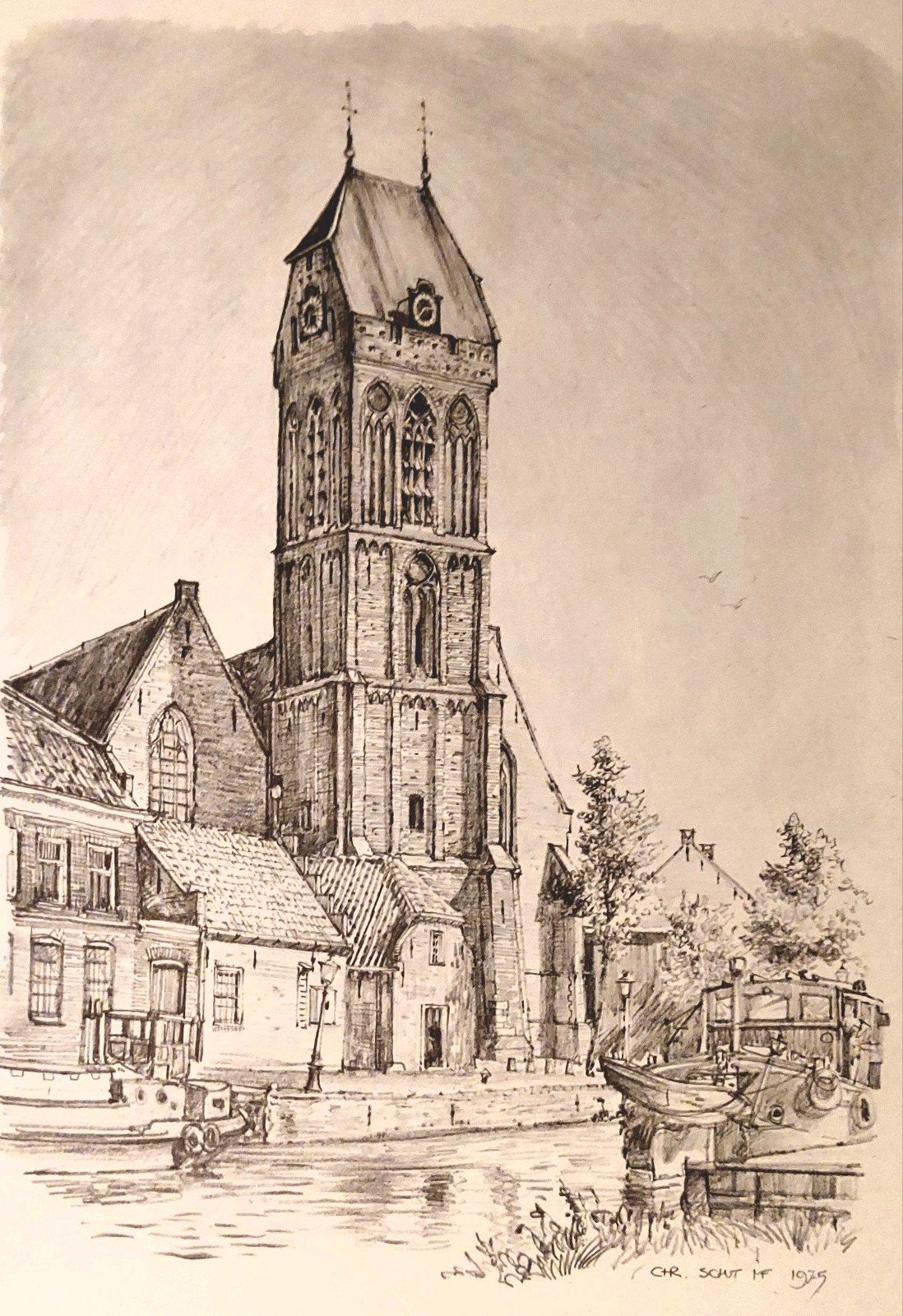 Oudewater ... Toren St. Michaelskerk .... C.J.Th. Schut.

Si, Ophalen of Verzenden