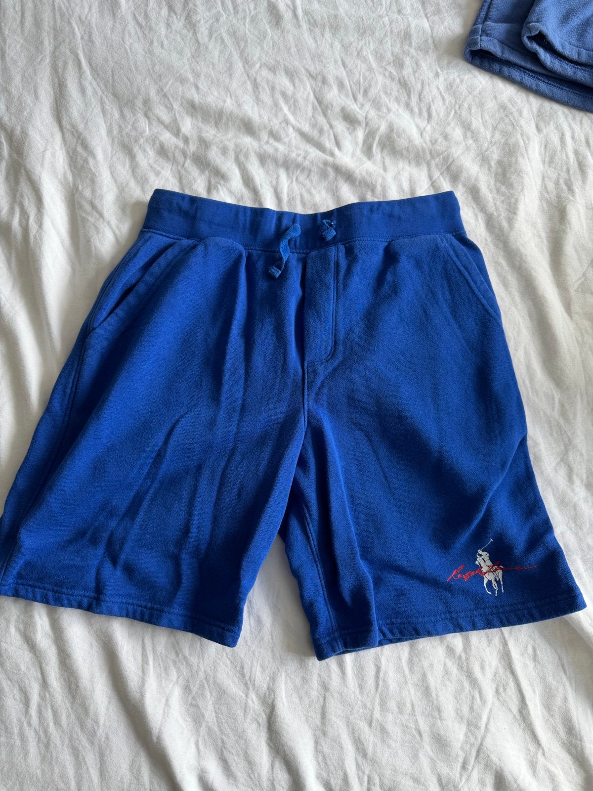 Ralph Lauren korte broek maat L (14-16) - Blauw, Ophalen of Verzenden, Zo goed als nieuw, Jongen, Broek