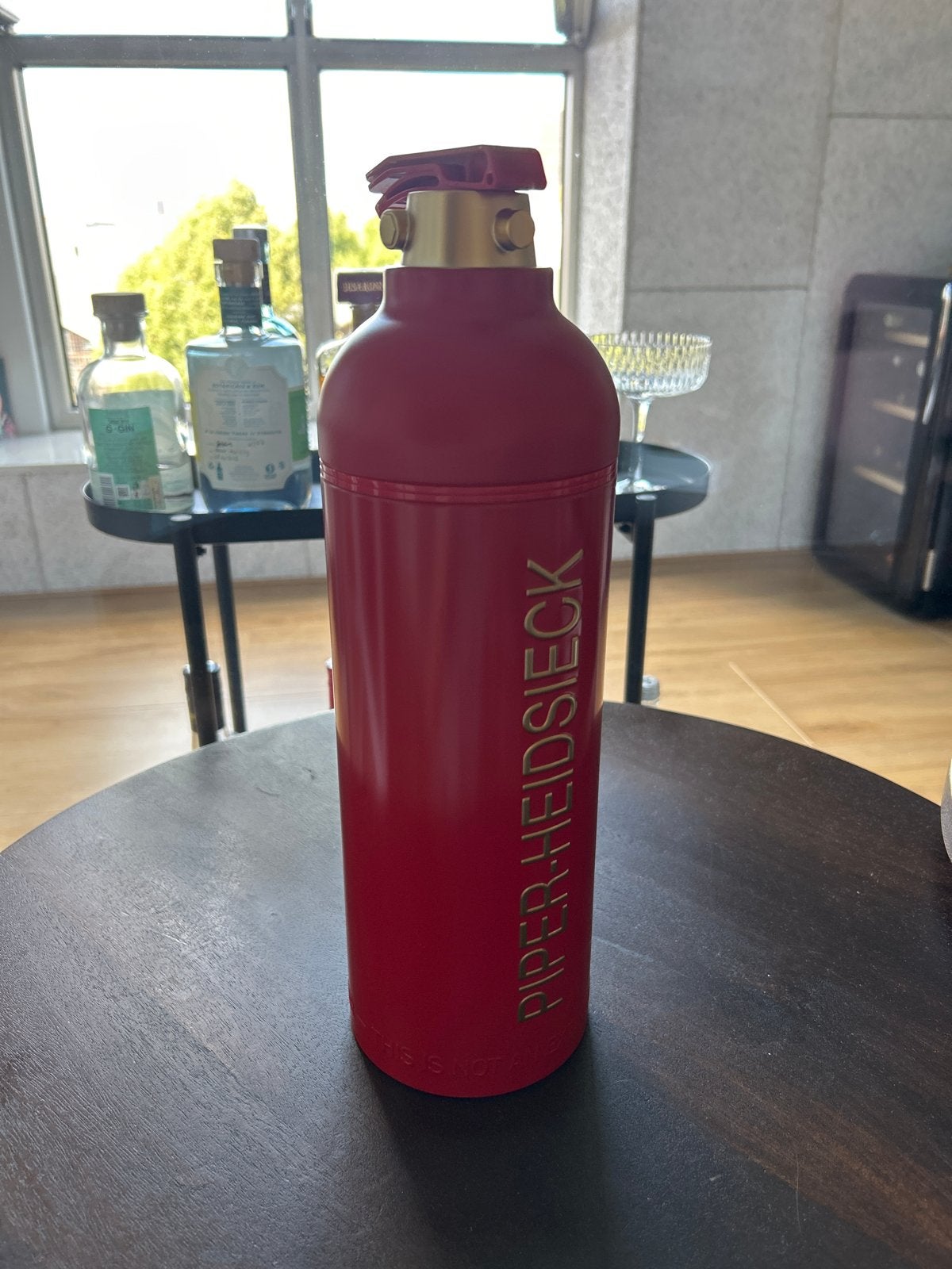 Piper-Heidsieck Champagne verpakking - Rood, Ophalen of Verzenden, Zo goed als nieuw, Rood, Metaal