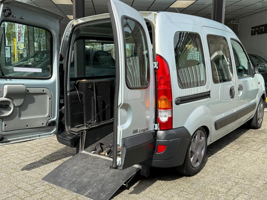 Renault Kangoo 1.2-16V AIRCO | ROLSTOEL | KNIELSYSTEEM | BIE, Voorwielaandrijving, Stof, Zwart, 4 cilinders