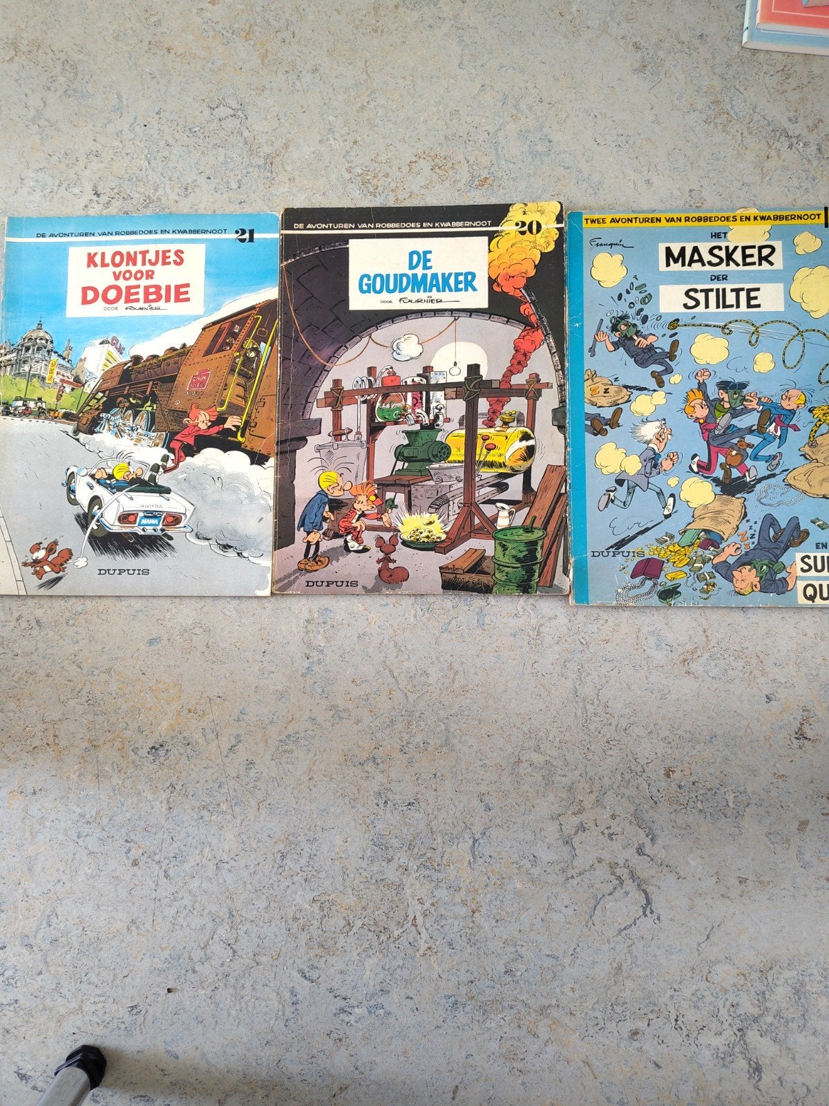Robbedoes en Kwabbernoot - 3 stripboeken, Boeken, Stripboeken, Meerdere stripboeken, Ophalen of Verzenden, Gelezen, Fournier, Franquin