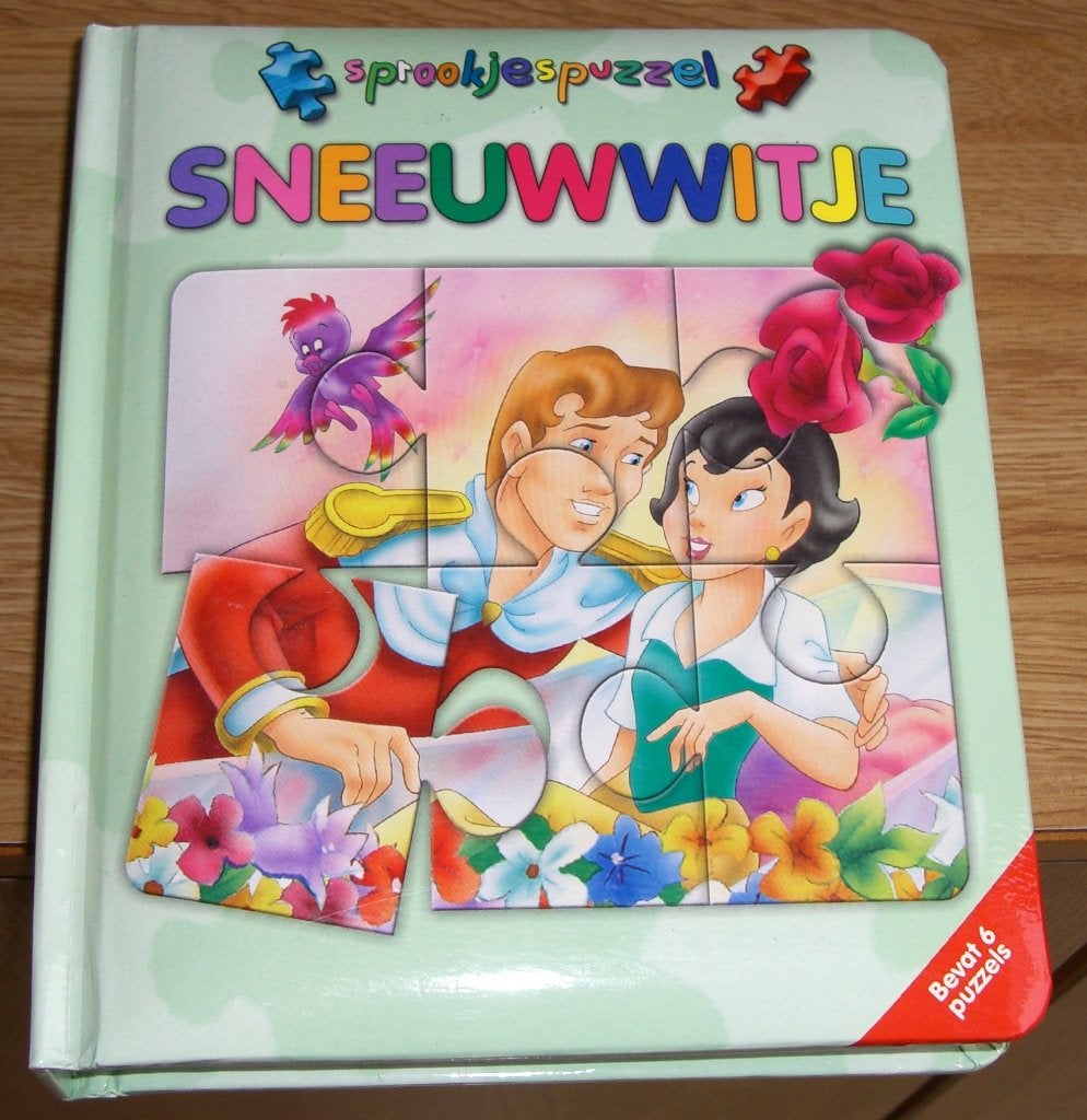 Puzzelboek-Sprookjes – Sneeuwwitje – 6 puzzels van 6 stukjes, Hobby en Vrije tijd, Denksport en Puzzels, Ophalen of Verzenden